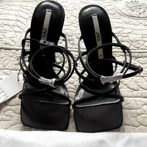 Zara High Heeled Strappy Sandals